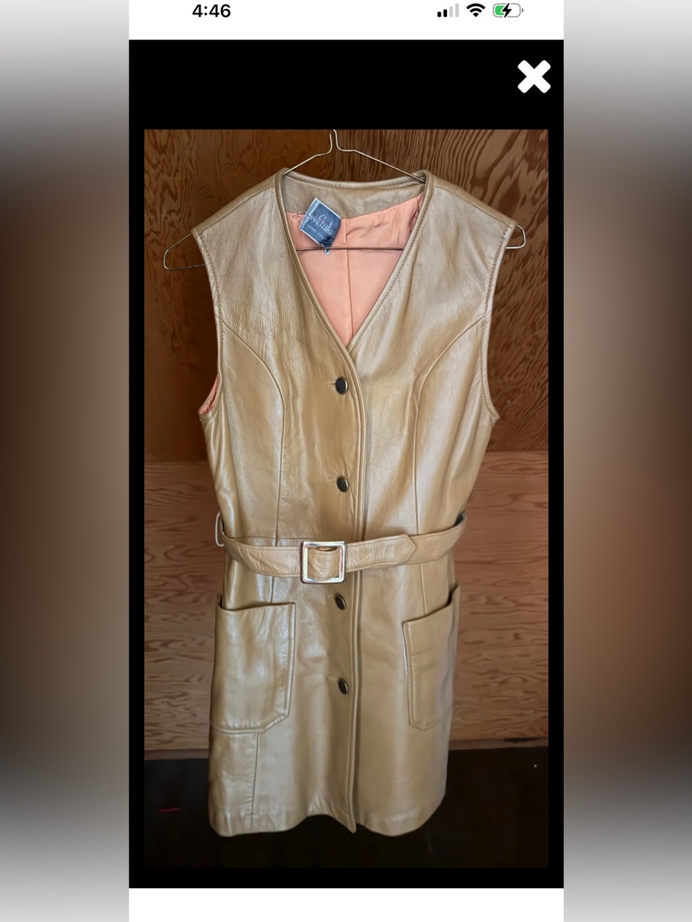 1960’s Mini Go Go Dress Vest Leather